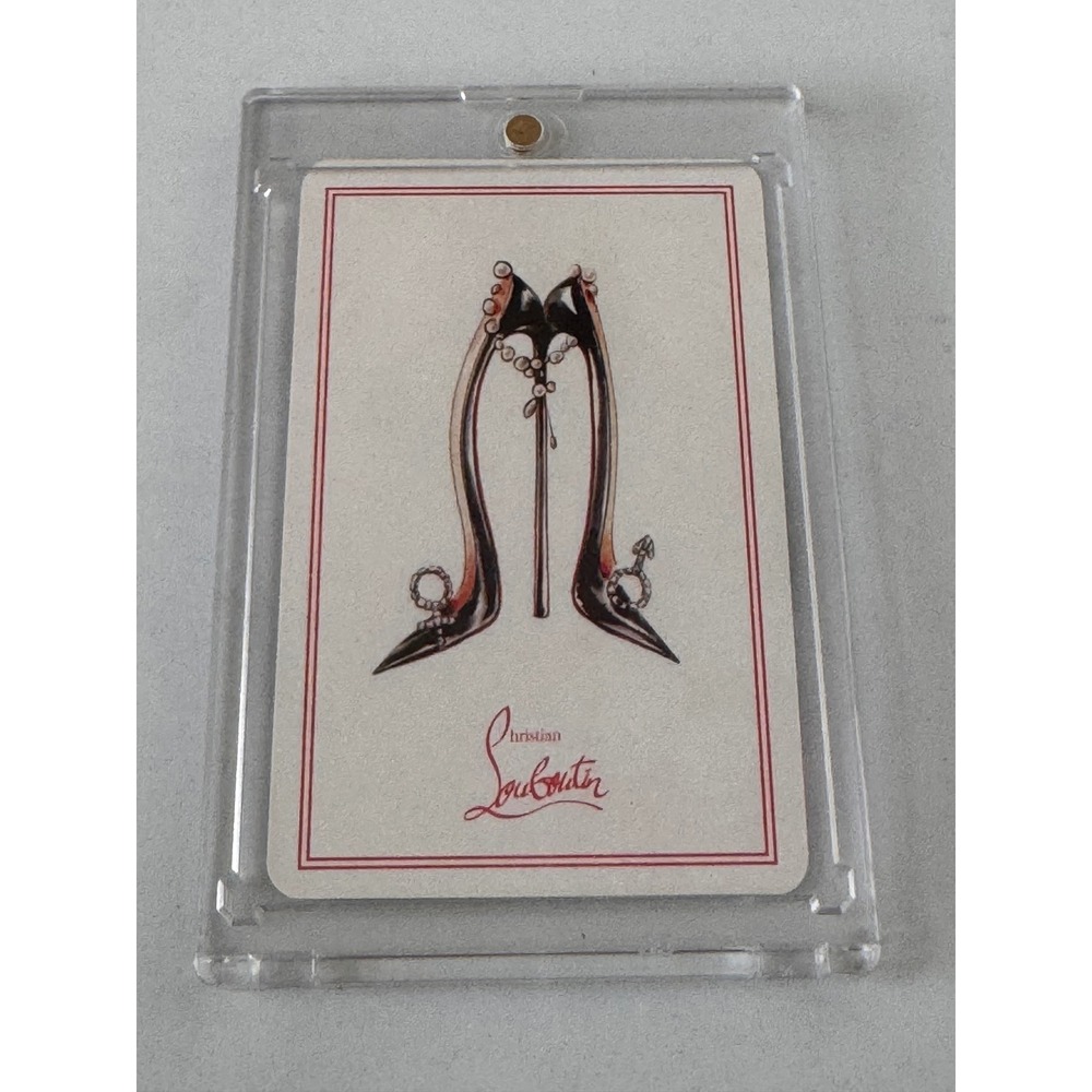 Christian Louboutin Collectible Playing Card 9 of Hearts with Case - Picture 4 of 4